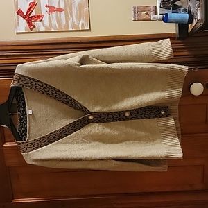 V-neck cardigan sweater